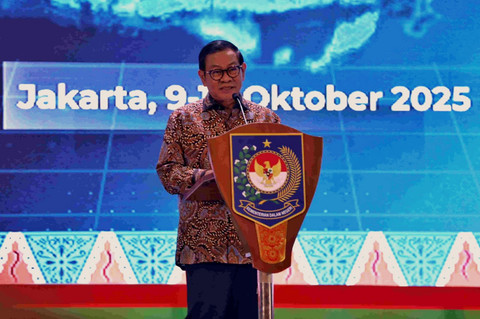 Gubernur DKI Jakarta Pramono Anung menghadiri Rapat Koordinasi Nasional Pembinaan dan Pengawasan Inspektorat Daerah 2025 di Hotel Pullman, Grogol Petamburan, Jakarta Barat, Kamis (9/10/2025). Foto: Dok. Pemprov DKI Jakarta