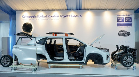 Seremoni ekspor 3 juta unit mobil Toyota dari Karawang. Foto: TMMIN