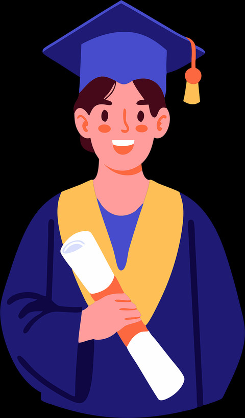 Ilustrasi Wanita dengan Toga Sarjana Sumber: https://pixabay.com/id/vectors/lulus-diploma-pendidikan-kesuksesan-9356816/