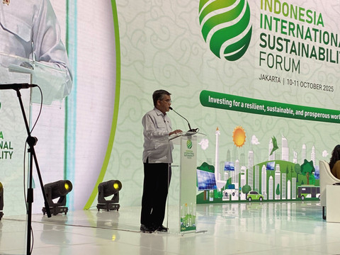 Menteri Ketenagakerjaan (Menaker) Yassierli, di acara Indonesia International Sustainability Forum 2025 di JCC, Sabtu (11/10/2025). Foto: Muhammad Fhandra Hardiyon/kumparan