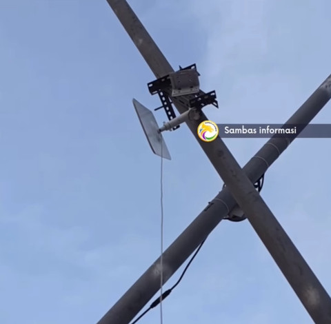 CCTV di Jembatan Sungai Sambas Besar dirusak dan dicuri. Foto: Dok. Instagram @sambasinformasi