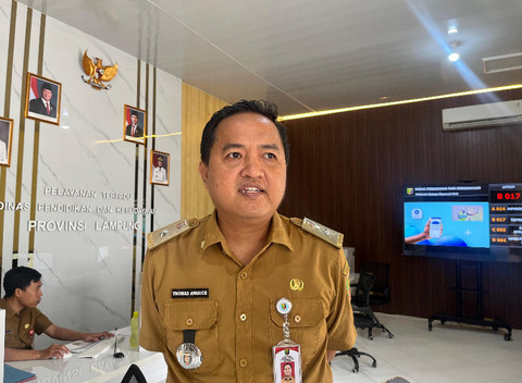 Kepala Dinas Pendidikan dan Kebudayaan (Disdikbud) Provinsi Lampung Thomas Amirico | Foto : Eka Febriani / Lampung Geh