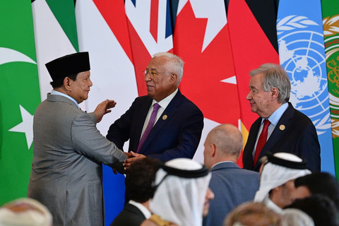 Presiden Republik Indonesia Prabowo Subianto saat KTT Perdamaian Gaza yang digelar di Mesir, Senin (13/10). Foto: Muchlis Jr/Biro Pers Sekretariat Presiden