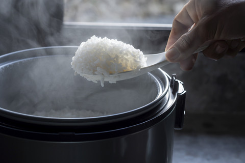 Ilustrasi nasi di rice cooker. Foto: Shutterstock