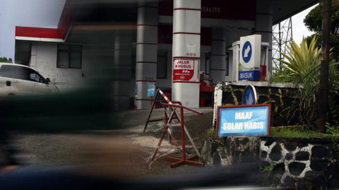 Ilustrasi solar habis di SPBU. (foto: dokumen) 