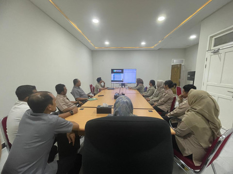 Sosialisasi mekanisme opname fisik dan Penyajian Pendapatan Diterima di Muka (PDDM) yang diselenggarakan secara daring. Foto: Dok. Kantah Sekadau