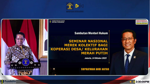 Seminar Nasional “Memperkuat Ekosistem Inovasi Industri Pangan Melalui Pendaftaran Merek Kolektif Produk Koperasi Merah Putih untuk Mendorong Pertumbuhan Ekonomi.” Foto: Dok. Kanwil Kemenkum Kalbar
