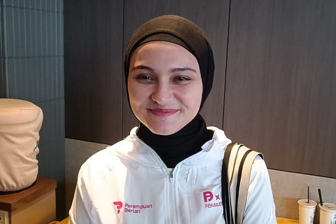 Zee Zee Shahab menghadiri aksi sosial, Perempuan Berlari. Foto: Dok. Istimewa
