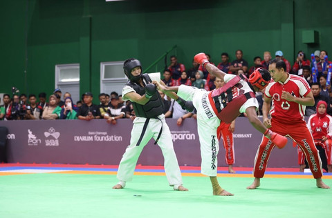 Pertandingan tarung derajat di PON Bela Diri 2025, Djarum Arena, Kudus. Foto: Dok. PON Bela Diri Kudus 2025