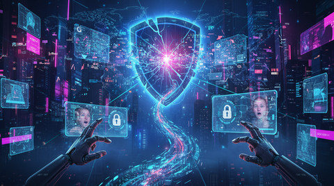 Ilustrasi Kebocoran Data (Digenerasi oleh Gemini)