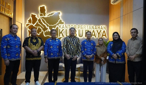 Kanwil Kemenkum Kalbar mengunjungi Kantah Kubu Raya. Foto: Dok. Kanwil Kemenkum Kalbar