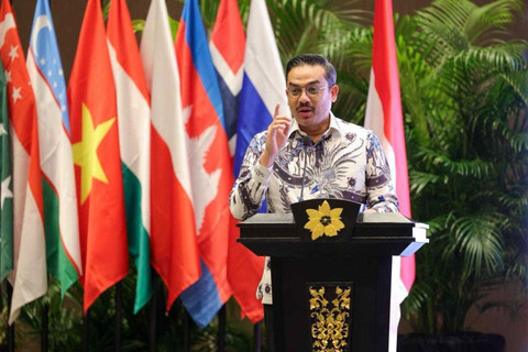 Menteri UMKM Maman Abdurrahman dalam Conference on Tourism, Gastronomy and Tourist Destination di Nusa Dua, Badung, Bali, Jumat (17/10/2025). Foto: Kementerian UMKM