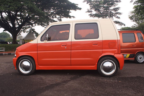 Modifikasi Karimun konsep retro. Foto: Fitra Andrianto/kumparan