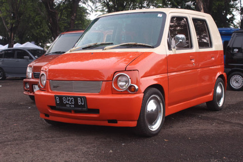 Modifikasi Karimun konsep retro. Foto: Fitra Andrianto/kumparan