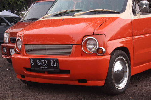 Modifikasi Karimun konsep retro. Foto: Fitra Andrianto/kumparan