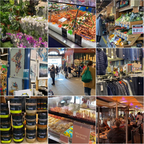 Kesibukan di South Melbourne Market