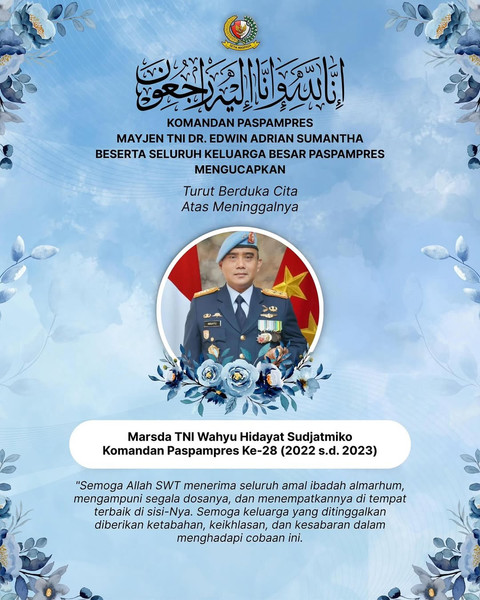 Marsda TNI Wahyu Hidayat Sudjatmiko. Foto: Instagram/@ppid.paspampres