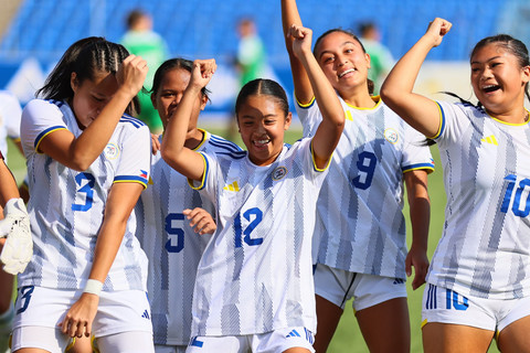 Selebrasi pemain Filipina di Kualifikasi Piala Asia Wanita U-17. Foto: AFC