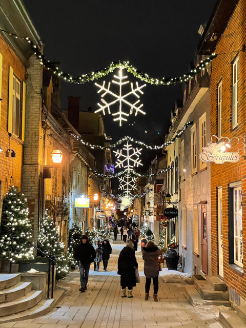 salah satu lorong di Old Quebec saat winter season