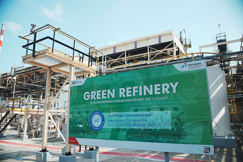 Unit Treated Distillate Hydro Treating (TDHT) RU IV Kilang Cilacap yang memproduksi bahan bakar nabati seperti biosolar dan Sustainable Aviation Fuel (SAF). Foto: Dok. KPI