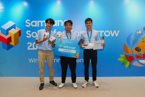 Tim LABMINO dari Universitas Indonesia dengan inovasi RunSight. Foto: Samsung