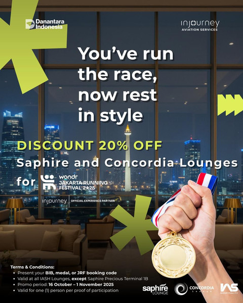 InJourney menghadirkan promo diskon 20% untuk peserta Jakarta Running Festival (JRF) 2025. Foto: Dok. InJourney