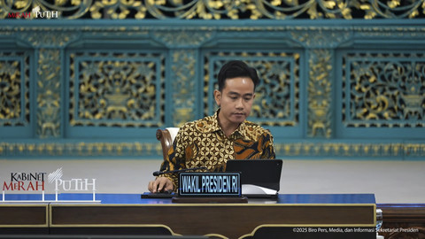 Wakil Presiden Gibran Rakabuming Raka mengikuti sidang kabinet paripurna di Istana Negara, Jakarta, Rabu (20/10/2025). Foto: Youtube/Sekretariat Presiden
