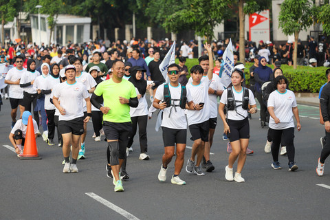 Potret Semarak Fun Run teman kumparan X Huawei di CFD Sudirman (2)