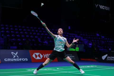 Putri Kusuma Wardhani di Denmark Open 2025. Foto: PBSI