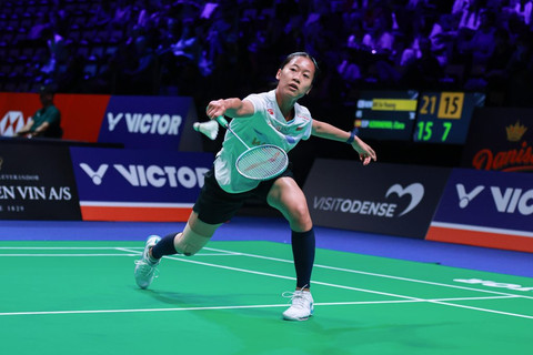 Putri Kusuma Wardhani di Denmark Open 2025. Foto: PBSI