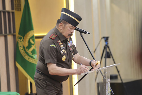 Jaksa Agung ST Burhanuddin di Gedung Utama Kejagung, Jakarta, Kamis (23/10/2025). Foto: Dok. Kejagung