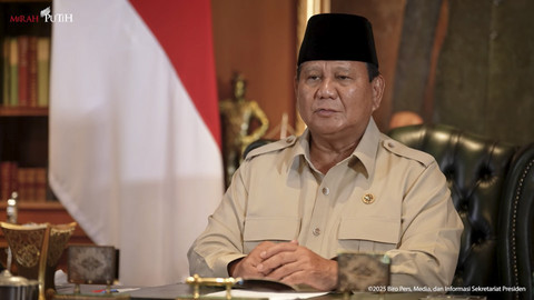 Presiden RI Prabowo Subianto mengucapkan selamat Hari Santri. Foto: Youtube/Sekretariat Presiden