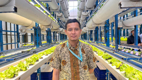 General Manager Ladang Farm Teknologi Nova Riswanto saat ditemui di Ladang Farm, Cilandak, Jakarta Selatan, Sabtu (25/10/2025).  Foto: Nasywa Athifah/kumparan