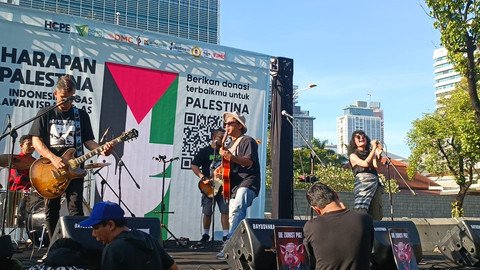 Massa Aksi bela Palestina di depan Kedubes AS, Jakarta Pusat, Minggu (26/10). Foto: Zamachsyari/kumparan