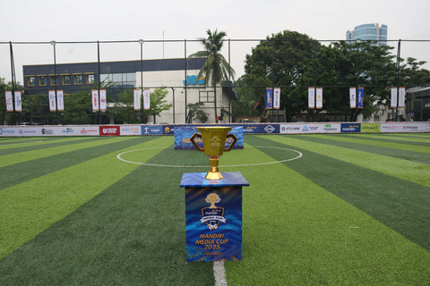 Turnamen mini soccer bertajuk Mandiri Media Cup 2025 resmi dibuka di CIBIS Park, Jakarta Selatan, pada Selasa (28/10/2025). Foto: Dok. PSSI Pers