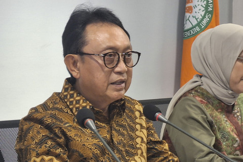 Ketua Umum GAPKI Eddy Martono dalam Konferensi Pers IPOC 2025 di Kantor GAPKI, Jakarta Pusat, Selasa (28/10/2025). Foto: Argya D. Maheswara/kumparan 