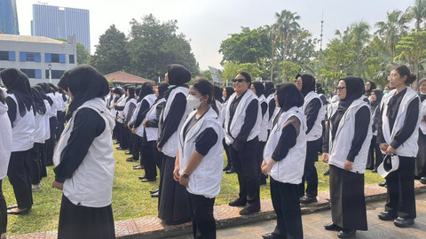 Suasana pelepasan Pasukan Putih di Balai Kota, Gambir, Jakarta Pusat, Rabu (29/10/2025). Foto: Nasywa Athifah/kumparan