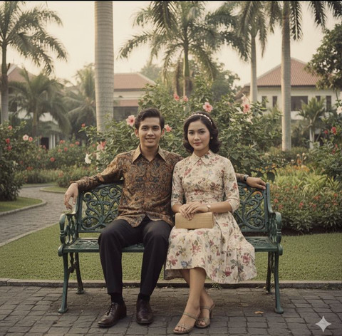 Seorang pemuda tampan sedang duduk berdampingan dengan kekasih tambatan hati, yang dalam bahasa prokemnya 