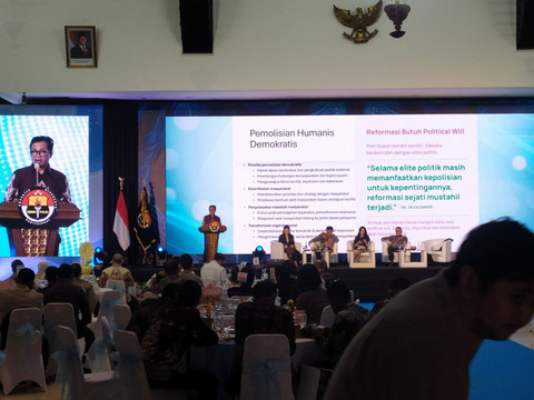 Sarasehan Div Humas Polri di STIK pada Kamis (30/10/2025). Foto: Rachmadi Rasyad/kumparan