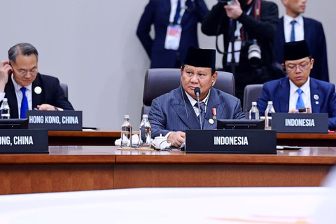 Presiden Prabowo Subianto menghadiri Konferensi Tingkat Tinggi (KTT) Kerja Sama Ekonomi Asia Pasifik (APEC) 2025 yang digelar di Hwabek International Convention Centre (HICO), Gyeongju, Korea Selatan, Jumat (31/10/2025). Foto: Muchlis Jr/Biro Pers Sekretariat Presiden