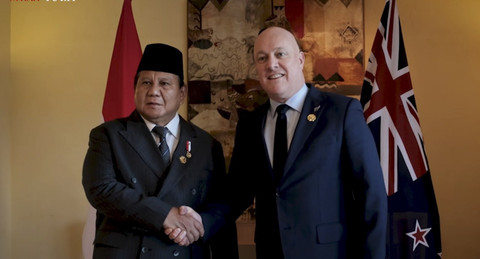 Pertemuan Bilateral Presiden Prabowo dengan PM Selandia Baru Luxon, Gyeongju, Jumat (31/10/2025). Foto: Youtube/Sekretariat Presiden