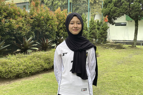 Diva Aulia Putri, pemain Timnas Wanita Indonesia U-17 asal Bandung. Foto: Aji Nugrahanto/kumparan
