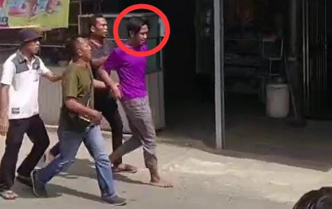 Pelaku yang berhasil diamankan. | Foto: Dok Istimewa