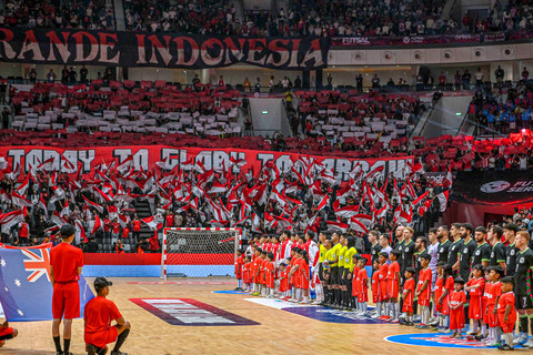 Timnas Futsal Indonesia menghadapi Australia pada laga Internasional Friendly Match di Indonesia Arena, Sabtu (1/11). Foto: Abi Suryadi/Kumparan