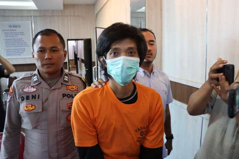 Pelaku pembunuhan yang berhasil diamankan. | Foto: Sinta Yuliana/Lampung Geh