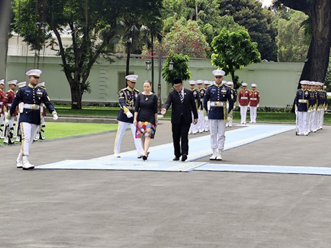Suasana saat Dubes LBBP menyerahkan surat-surat kepercayaan  untuk RI di Istana Merdeka, Jakarta pada Jumat (7/11/2025).  Foto: Luthfi Humam/kumparan