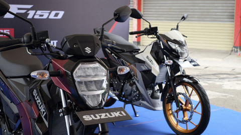 PT Suzuki Indomobil Sales 2W resmi meluncurkan motor Suzuki Satria Pro dan Suzuki Satria F150 di Sentul, Bogor, Sabtu (8/11/2025). Foto: Sena Pratama/kumparan