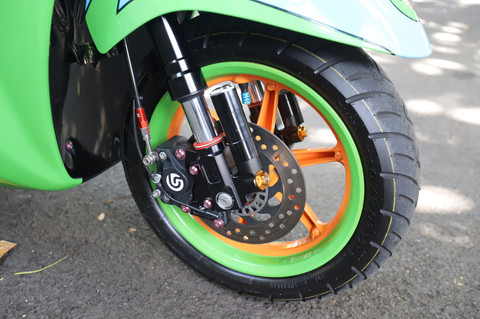 Motor Yamaha Grand Filano modifikasi milik Kevin. Foto: Fitra Andrianto/kumparan