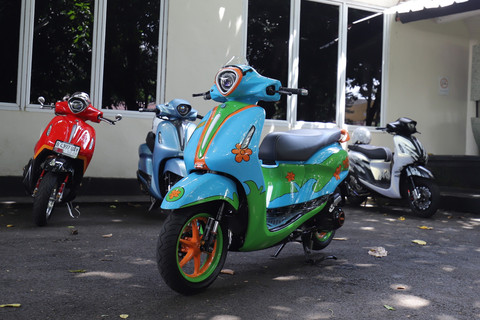 Motor Yamaha Grand Filano modifikasi milik Kevin. Foto: Fitra Andrianto/kumparan