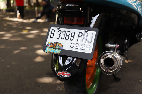 Motor Yamaha Grand Filano modifikasi milik Kevin. Foto: Fitra Andrianto/kumparan